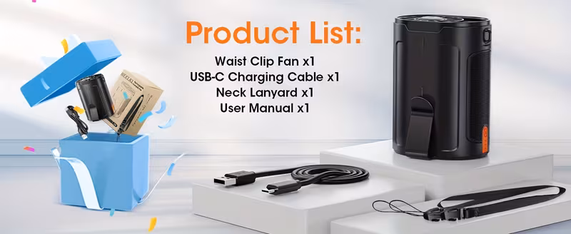 Transparent Waist Clip Fan