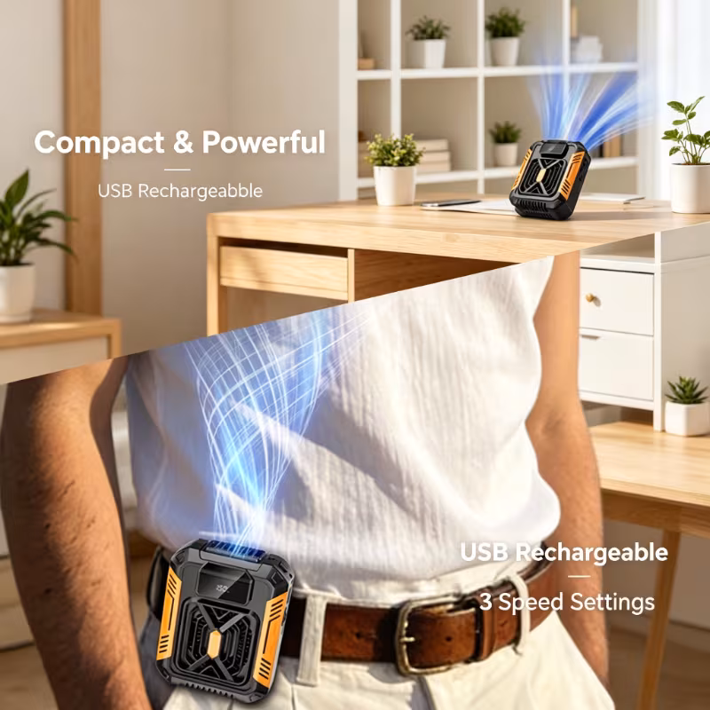 Long-Life Waist Clip Fan