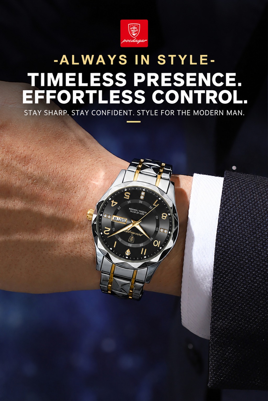 POEDAGAR 858 Luxury Quartz Watch