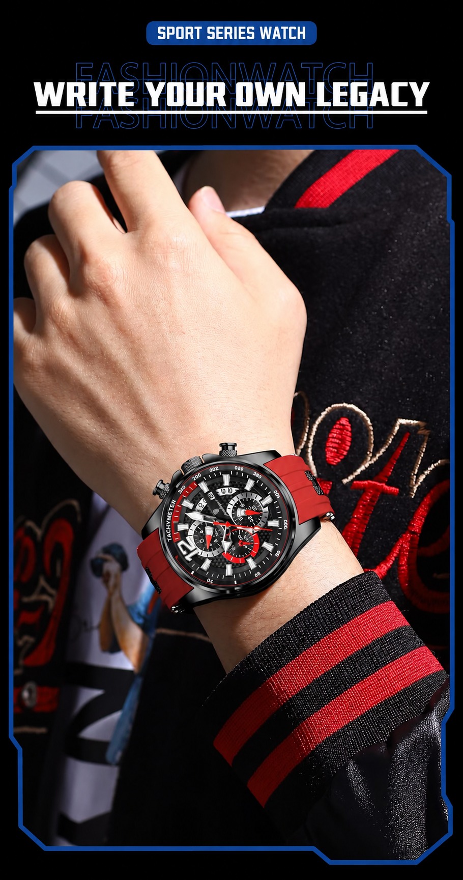POEDAGAR 898 Fashion Sport Quartz Watch