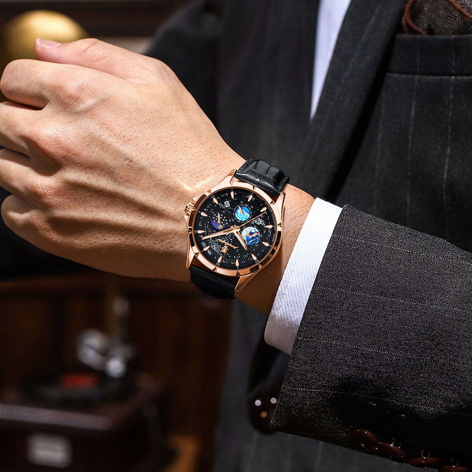 POEDAGAR 916 Luminous Quartz Watch